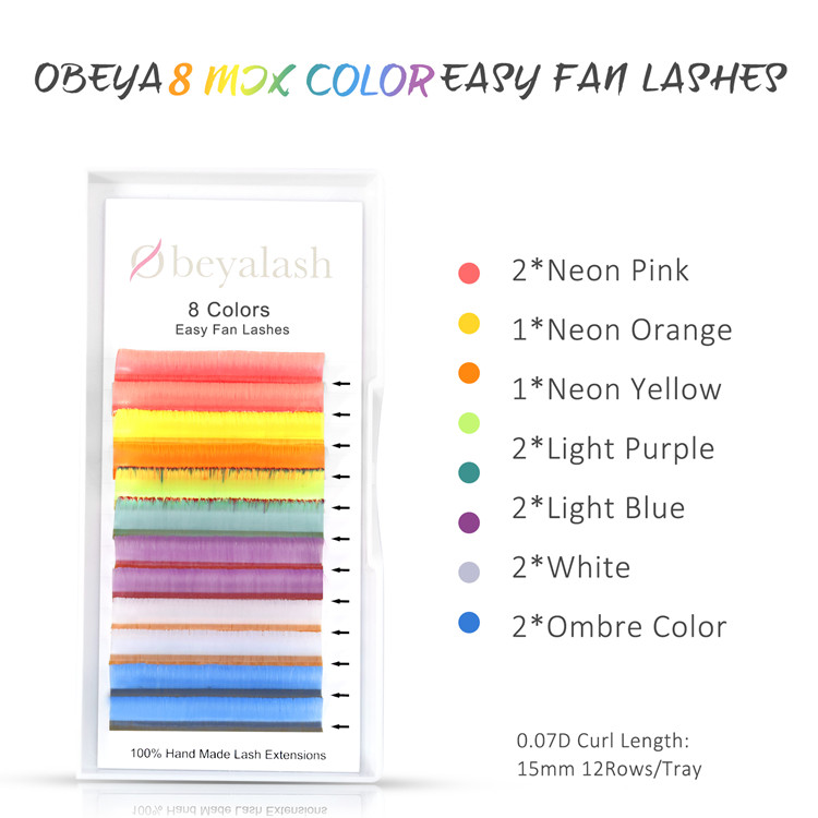 Best Colored Easy Fan Eyelash Extensions Wholesale LM
